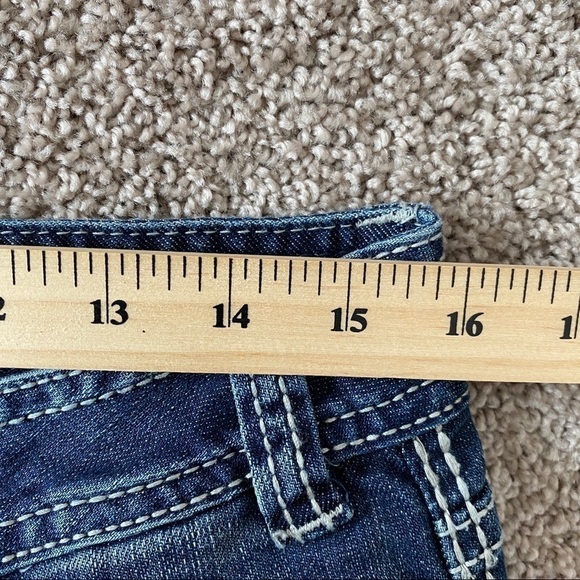 ROCK & Roll Cowgirl Mid Rise Bootcut Jeans Sz 30x32 - Picture 7 of 9